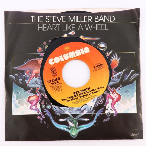 Rex Smith, You Take My Breath Away/You're Never Too Old to Roll 45 rpm 7" Record - Picture 7 of 7